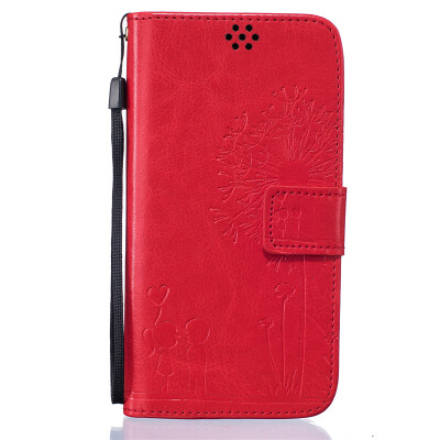 

Red Lovers and Dandelion Style Embossing Classic Flip Cover with Stand Function and Credit Card Slot for LG G5