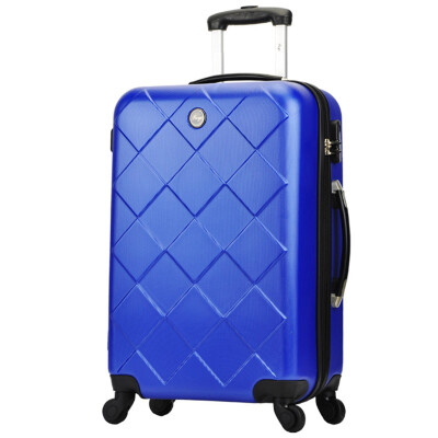 

BOYI Trolley Case Мужской / Женский Кастер 26-дюймовый чемодан ABS Diamond Patterns BY62003 Синий