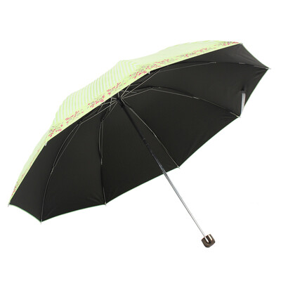 

Paradise Umbrella UPF50 Reinforced Vinyl Silk Screen Striped Flower Triangle Rigid Bar Steel Bone Cute Umbrella Umbrella Fruit Green 30056ELCJ
