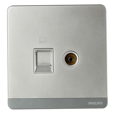 

Philips (Филипс) два коммутатора серии и розетки побег PC выпускной TV серебряных текстуры 5-850MHz