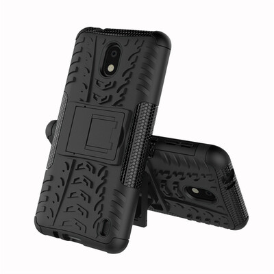 

Fivice Nokia 2 Case TPU anti-fall tire pattern back clip bracket phone case