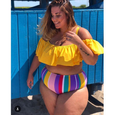 

Women Bikini Set Swimsuit High Waist Ladies Bathing Suit Swimwear Beachwear UK