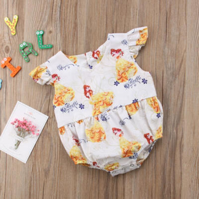 

Fashion Newborn Baby Girl Cartoon Romper Bodysuit Jumpsuit Sets Summer Clothes