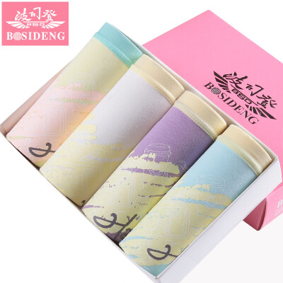 

Jingdong supermarket] Bosideng (BOSIDENG) ladies underwear cotton fashion in the waist triangle underwear women 4 boxed hit color waist multi-color