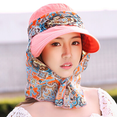 

Jingdong Supermarket Dusenna DUSENNA rose red national wind sun hat female summer sun hat foldable neck cap outdoor beach cap cap