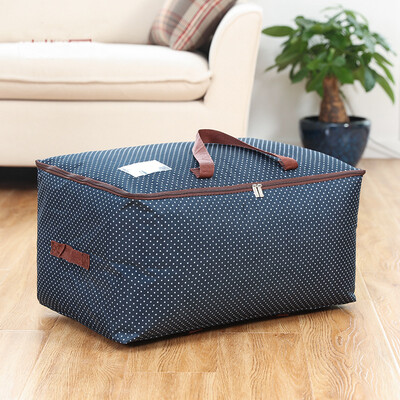 

Jingdong Supermarket Youfen second generation thickening Oxford cloth quilts bag large quilt clothing storage bag finishing bag soft storage box hidden green wave point
