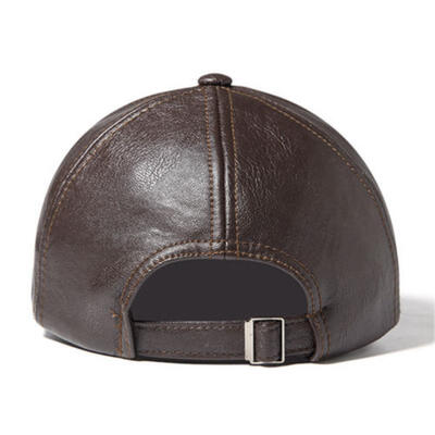 

Mens PU Leather Baseball Cap Winter Vintage Outdoor Sports Hats Adjustable CA