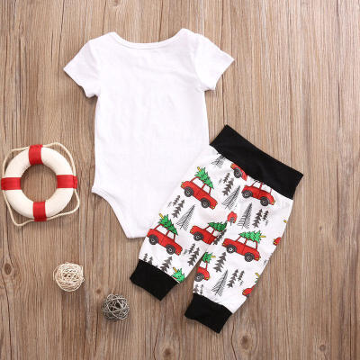 

Cute Newborn Baby Boy Girl Clothes Cotton Tops Rompers Long Pants Outfits Set