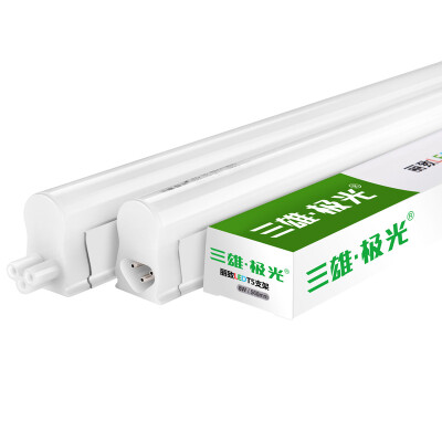 

Three male aurora led tube t5 lamp Lai integrated one set of fluorescent tube dark groove decoration fluorescent lamp transformation lamp 4W0.3 m 4000K warm white light