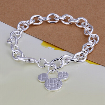 

Fashion Women Men Silver Cute Animal Mouse Dedicate Bracelet Gift