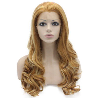 

Iwona Synthetic Hair Lace Front Long Wavy Blonde Wig