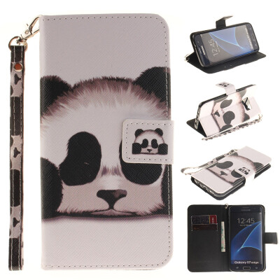 

Panda Design PU Leather Flip Cover Wallet Card Holder Case for SAMSUNG GALAXY S7 Edge