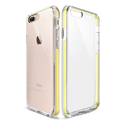

Чик Mocha iphone7plus мобильный телефон оболочки / защитная оболочка Apple 7plus мобильный телефон случае / защитная крышка силиконовые падение все включено высокой четкости переменной серии прозрачной золотой раме