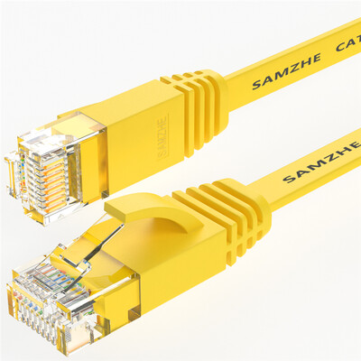 

Shanze (SAMZHE) SZ-602YL шесть CAT6 класс гигабитный плоский кабель компьютерная сеть перемычка линия кабель желтый 2 метра