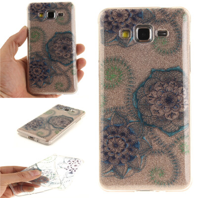 

Blue&green dream flower Pattern Soft Thin TPU Rubber Silicone Gel Case Cover for Samsung Galaxy Grand Prime G530H