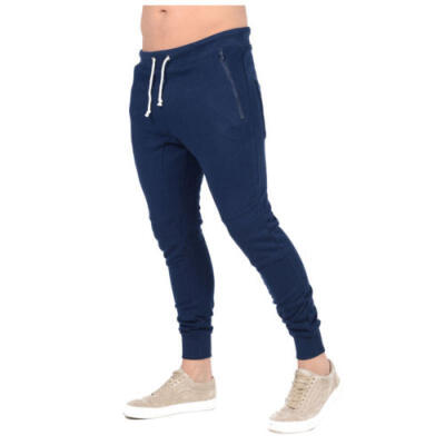 

Mens Slim Fit Pants Long Trousers Tracksuit Training Skinny Joggers Trousers CA