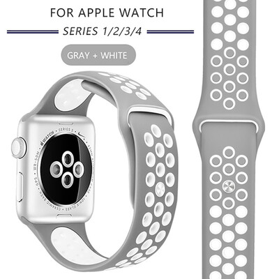 

Kebbit Sport Silicone Band for Apple Watch Series 4 3 2 1 38mm 42MM 40mm 44MM Replacement Watch Strap iWatch Band