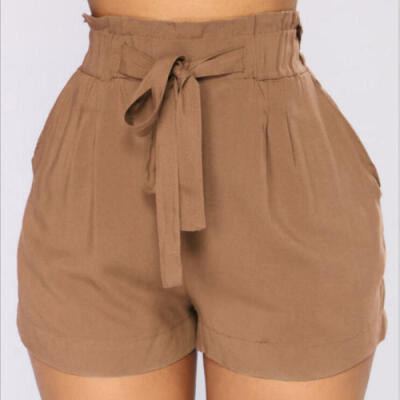 

Women Hot Pants Summer Casual Loose Shorts Bow Beach High Waist Short Trousers