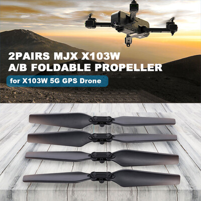 

2Pairs MJX X103W JJRC H73 AB Propeller Blade Foldable Propeller Props for X103W H73 5G Wifi FPV GPS Drone