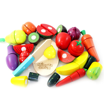 

MingTa Wooden Colored Fruits&Vegetables Building Blocks Toy 1