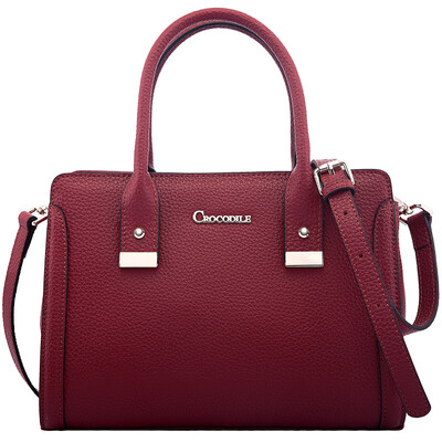 

Crocodile CROCODILE Classic Lychee Handbag Women's Leather Rabbit Shoulder Bag 12514099-01 Black