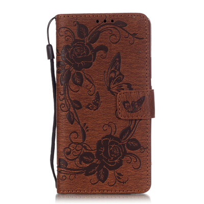 

Brown Butterfly Design PU Leather Flip Cover Wallet Card Holder Case for HUAWEI P9LITE