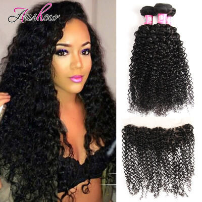 

Brazilian Virgin Hair With Closure 4pcs Lot Brailian Kinky Curly Hair Bundles with Lace Closures Brazilian Curly Hair With Closure