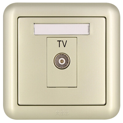 

ABB switch socket panel TV computer socket Dejing series gold AJ325-PG