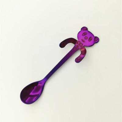 

Cute Bear Spoon Long Handle Spoons Flatware Coffee Drinking Tools Kitchen Gadget