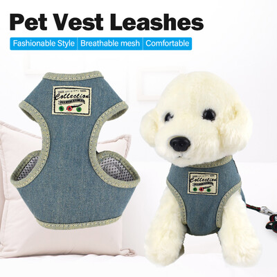 

Pet Vest Harness with Leashes Dog Harness Adjustable Vest Harness Double Breathable Mesh Fabric for Small Medium Dogs