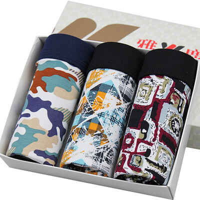 

Yalu men&39s underwear 3 put on renewable fiber U lapel bag printing in the waist four corners of the head 8258 XXL180 105