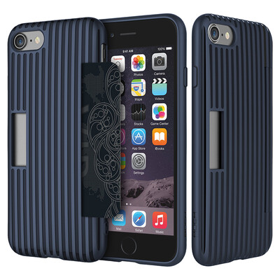 

Locke ROCK Apple 7plus 8plus phone shell iphone7 8plus protective cover thin silicone soft shell Kana card series blue