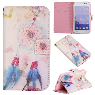 

Plumes&chimes Design PU Leather Flip Cover Wallet Card Holder Case for SAMSUNG GALAXY CORE Prime G360