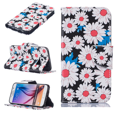 

Chrysanthemum Design PU Leather Flip Cover Wallet Card Holder Case for SAMSUNG GALAXY S6