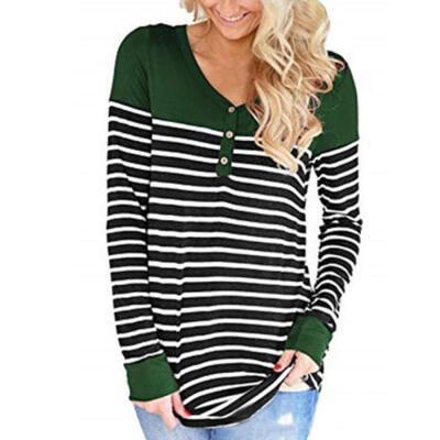 

Fashion Womens Long Sleeve Loose Blouse Casual Shirt Summer Tops T-Shirt