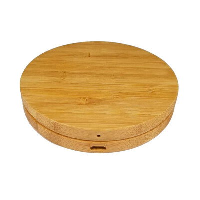 

Qi Fast Charging Wireless Charger for Wireless Charging Round Bamboo Plate for Samsung Galaxy IPh