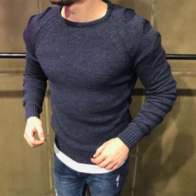 

Hot Men O Neck Sweater Cashmere Winter Wool Knit Jumper Warm Pullover OutWear XN