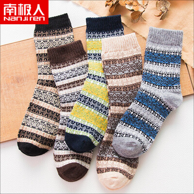 

Antarctic people socks men thick warm rabbit wool socks autumn&winter cold tube wool men socks casual sleep socks men&line socks national wind 5 double code