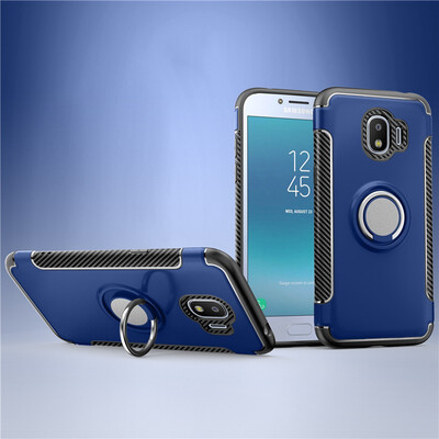 

Fivice Samsung Galaxy J2 pro case PC metal ring shell magnetic car bracket TPU phone case