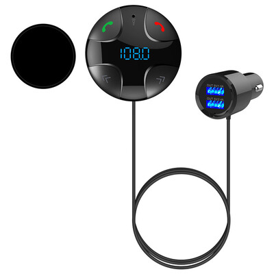 

Quelima BC29B BT FM Transmitter Magnetic Car BT Transmitter Wireless Radio Adapter Mp3 Player BT Handsfree Dual USB