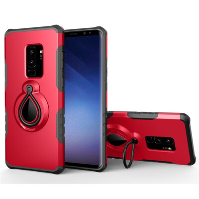

Fivice Samsung Galaxy S9 Plus Case TPU Water Drop Ring Stand Car Power Magnetic Drop-proof Phone Case