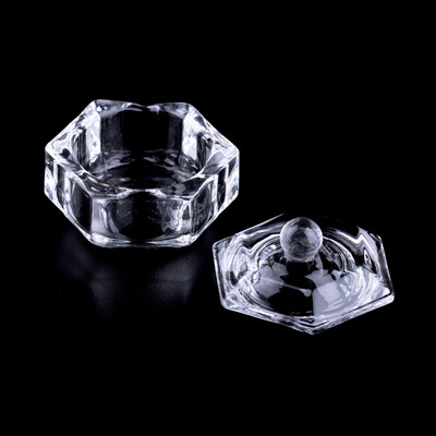 

Новый Nail Art акриловые кристаллического стекла Dappen Блюдо Чаша Кубок Clear ногтей Инструменты