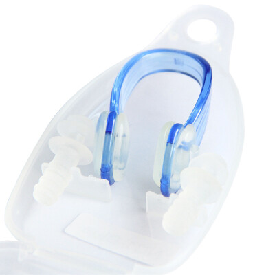 

Tattoo swimming special waterproof high - grade silicone soft and comfortable nose clip ear plug Ming blue Ezi20045