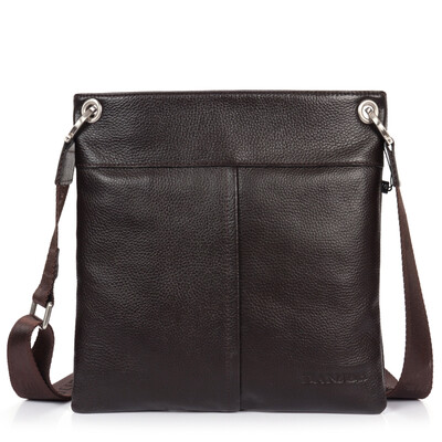 

DANJUE (DANJUE) первый слой кожи cowhide мужской случайной моды вертикальный раздел плеча Сумка 8817-1 коричневый