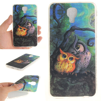 

Oil painting owl Pattern Soft Thin TPU Rubber Silicone Gel Case Cover for LG X Screen