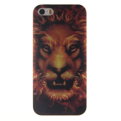 

Flame Lion Pattern Soft Thin TPU Rubber Silicone Gel Case Cover for IPHONE 5/5S/5SE