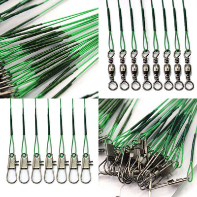 

MyMei 3 Color 72pcs Fishing Trace Lures Leader Steel Wire Spinner 15cm 23cm 30cm3 Color 72pcs Fishing Trace Lures Leader Steel Wir