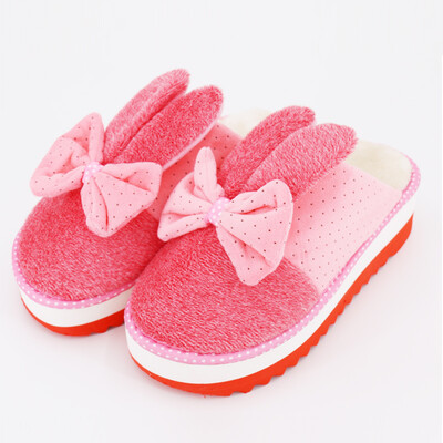 

Dr HOMEBOOS JBS-MT002 Winter Warm Cotton Dragging High Heel Slippers Big Red Womens Size for 35-36 yards