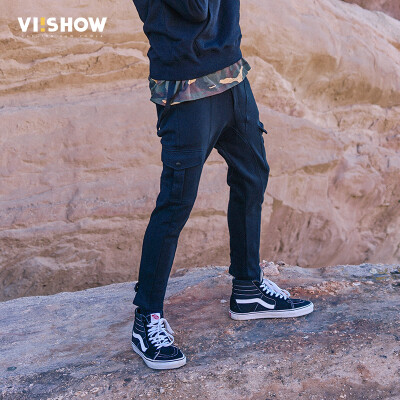 

Wei Xiu (viishow) casual pants men trend Europe and the United States simple casual trousers youth casual pants KC14421711 black L