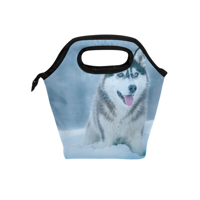 

Lunch Bag Cood Dog Tote Travel Picnic Insulated Handbags Portable Zipper Lunch Bag Box